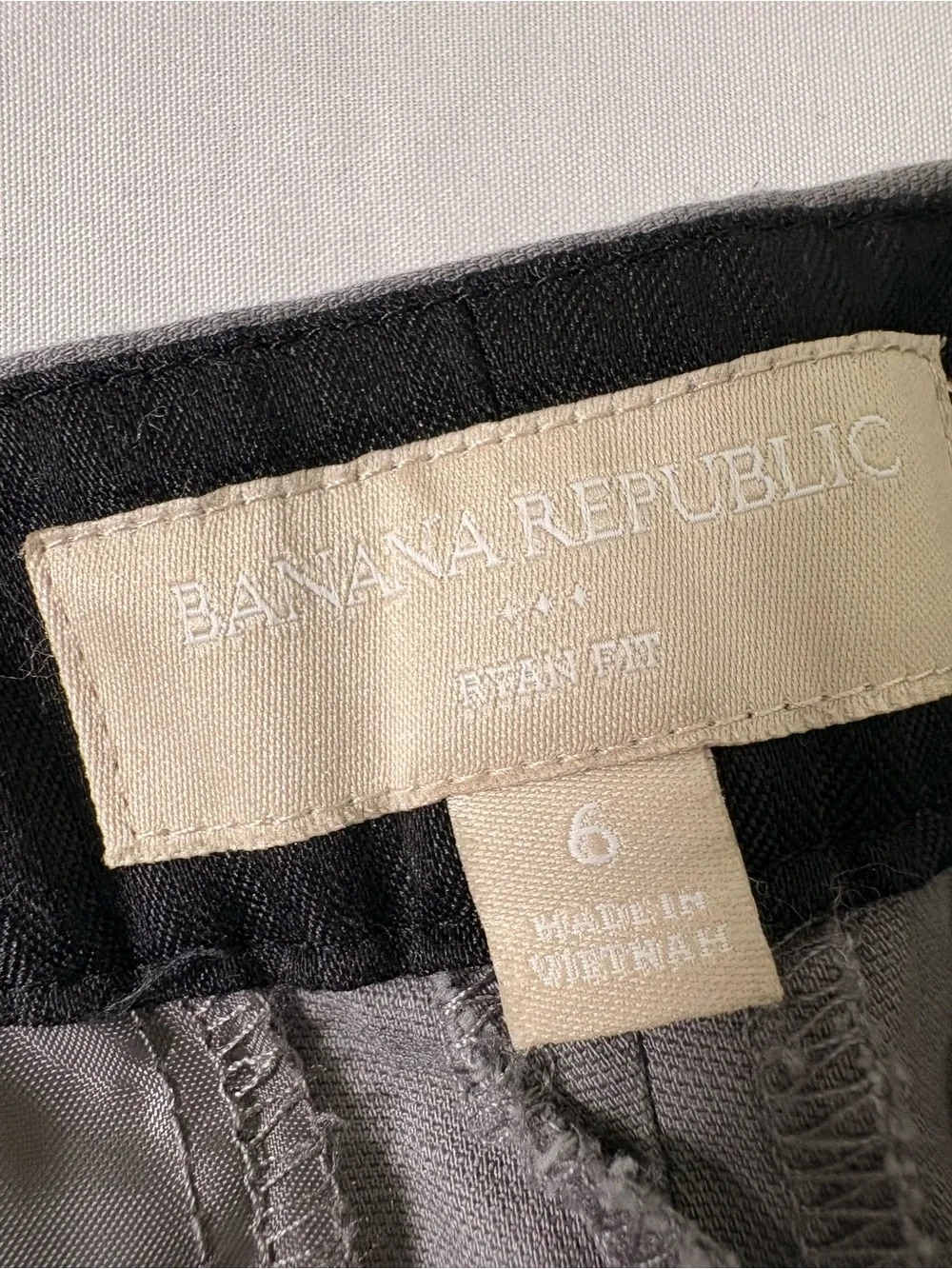 Banana Republic Charcoal Straight-Leg Chinos